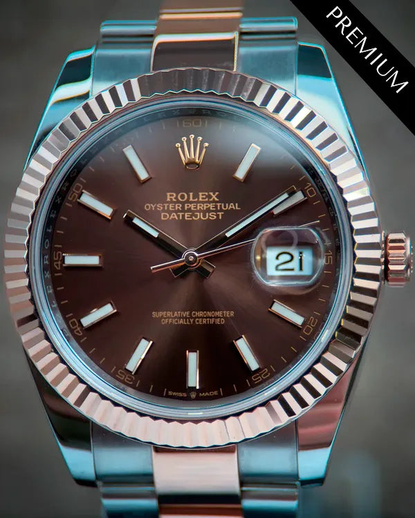 2020 Rolex Datejust 41MM Chocolate Dial Two-Tone Oyster Bracelet (126331)