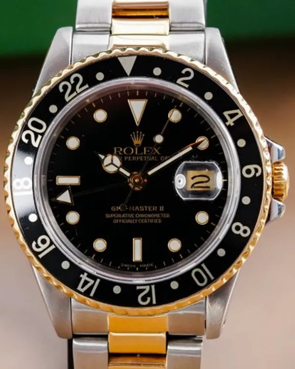 Rolex GMT-Master II 40MM Black Dial Two-Tone Oyster Bracelet (16713)