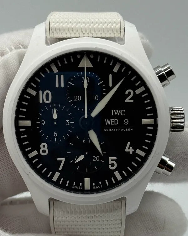 2023 IWC Schaffhausen Pilot Top Gun Edition “Lake Tahoe” 44.5MM Black Dial Rubber Strap (IW389105)