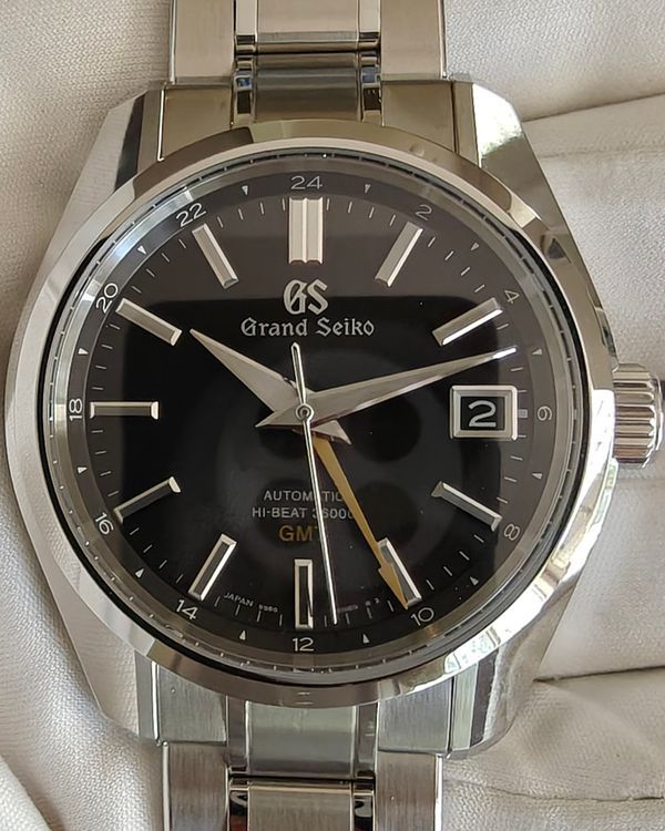 2024 Grand Seiko Heritage Hi-Beat 36000 GMT 40MM Black Dial Steel Bracelet (SBGJ265)