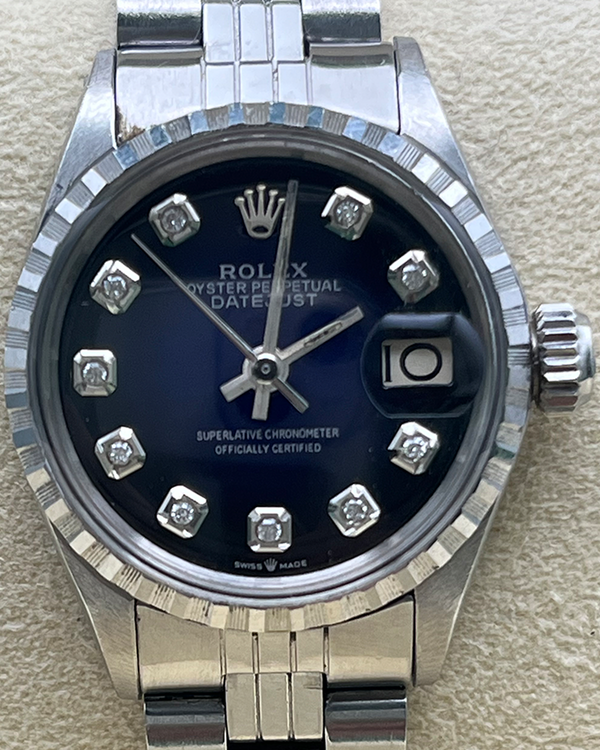 Rolex Lady-Datejust 26MM Aftermarket "Venet" Blue Dial Jubilee Bracelet (6517)