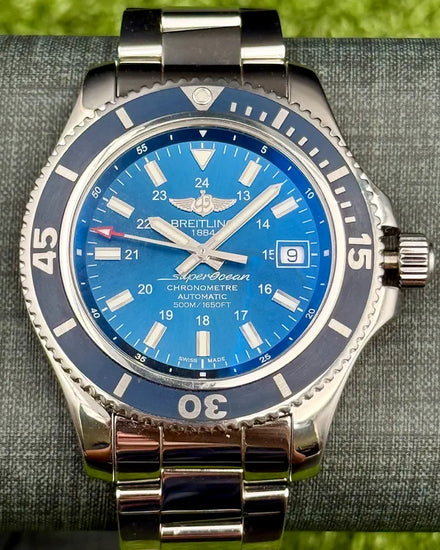 2019 Breitling Superocean II "Japan Limited Edition" 42MM Blue Dial Steel Bracelet (A17365D1/C957)