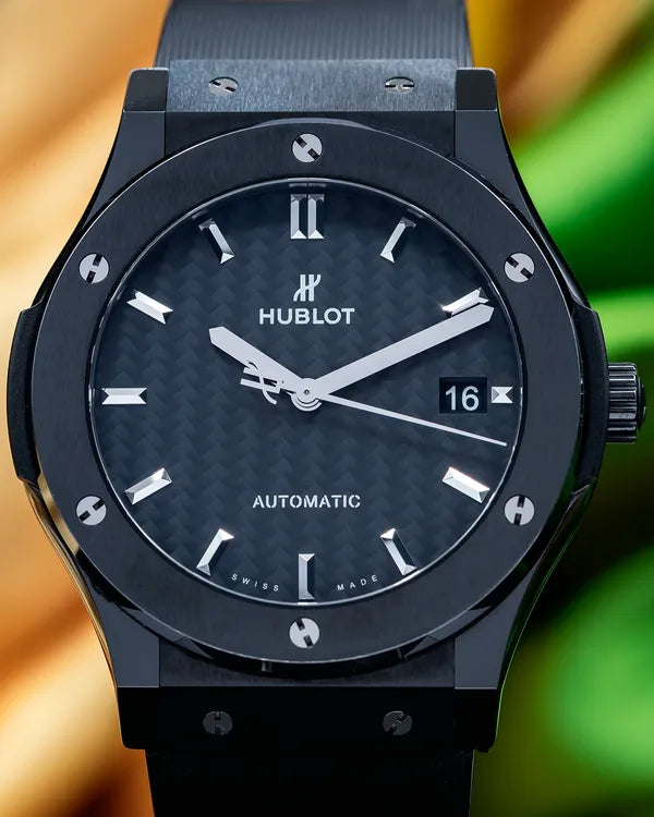 Hublot Classic Fusion Black Magic 45MM Black Dial Rubber Strap (511.CM.1771.RX)