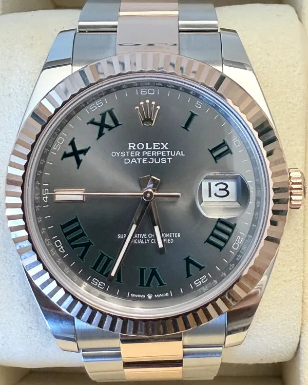 2025 Rolex Datejust "Wimbledon" 41MM Slate Dial Two-Tone Oyster Bracelet (126331)