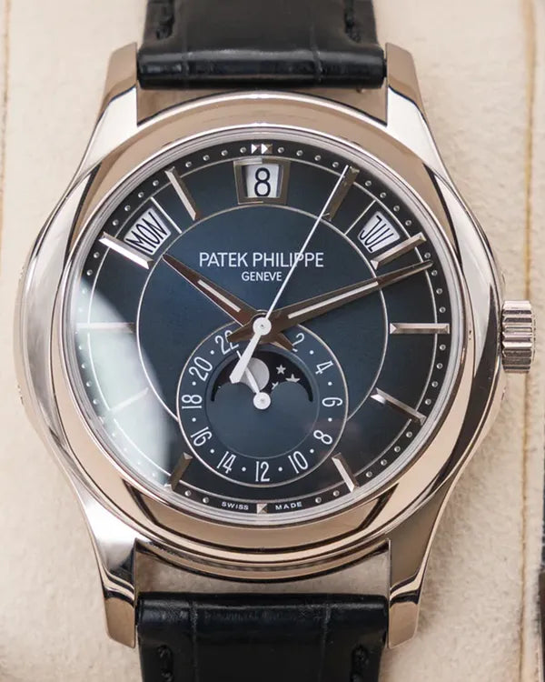 2020 Patek Philippe Annual Calendar 40MM Blue Dial Leather Strap (5205G-013)
