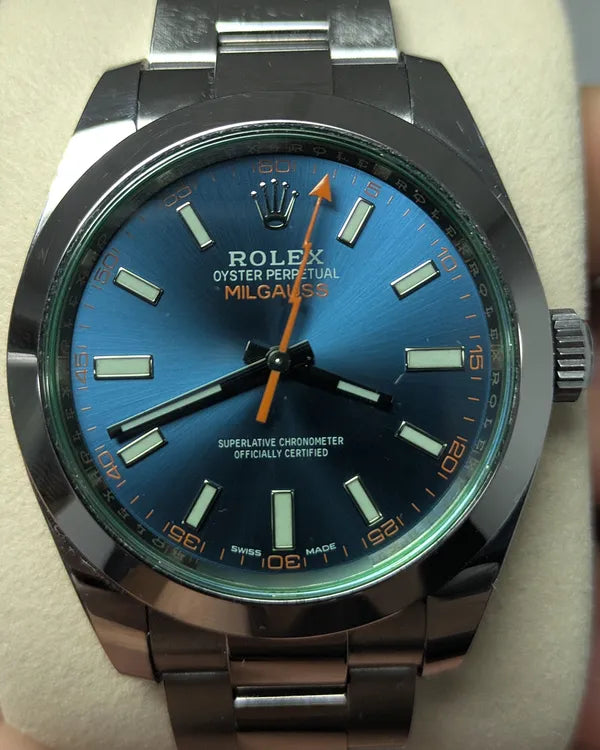 2022 Rolex Milgauss 40MM Blue Dial Oyster Bracelet (116400GV)