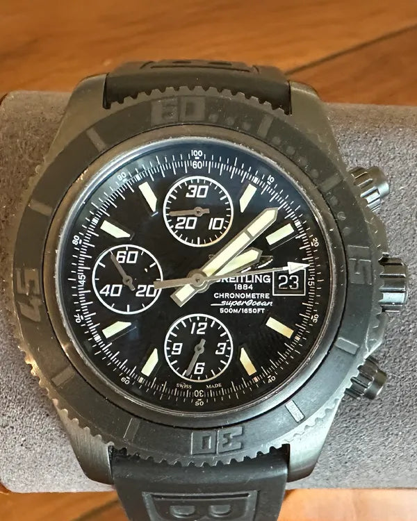 Breitling Superocean Chronograph II L. E. 44MM Black Dial Rubber Strap (M13341)