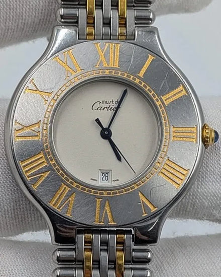 No Reserve - Cartier Must de Cartier 35MM Quartz Cream Dial Two-Tone Bracelet (9011)