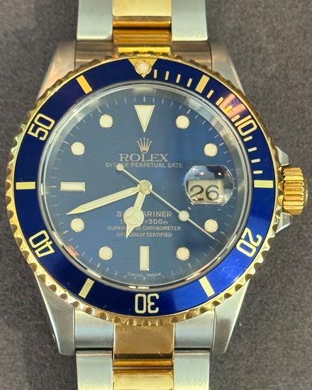 Rolex Submariner "Bluesy" 40MM Blue Dial Two-Tone Oyster Bracelet (16613)