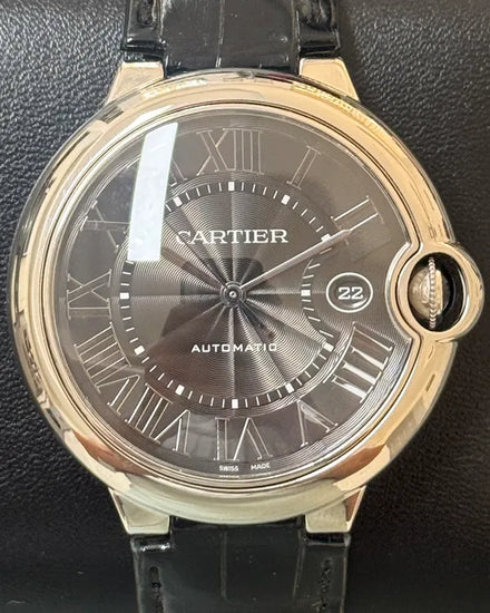 2016 Cartier Ballon Bleu 42MM Black Dial Leather Strap (WSBB0003)