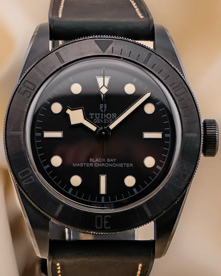 Tudor Black Bay 41MM Black Dial Leather Strap (79210CNU)