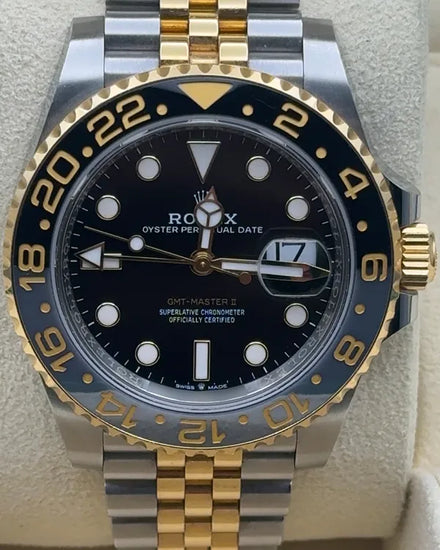 Rolex GMT-Master II "Bumblebee" 40MM Black Dial Two-Tone Jubilee Bracelet (126713GRNR)