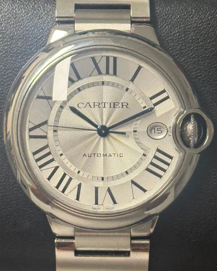 Cartier Ballon Bleu 40MM Silver Dial Steel Bracelet (WSBB0040)