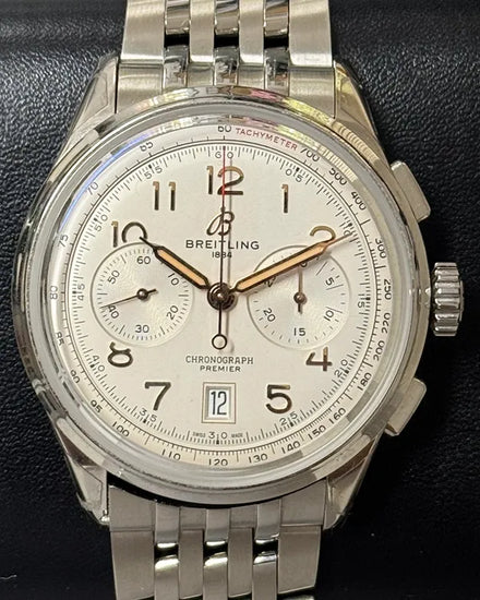 Breitling Premier B01 Chronograph 42MM Silver Dial Steel Bracelet  (AB0145211G1A1)