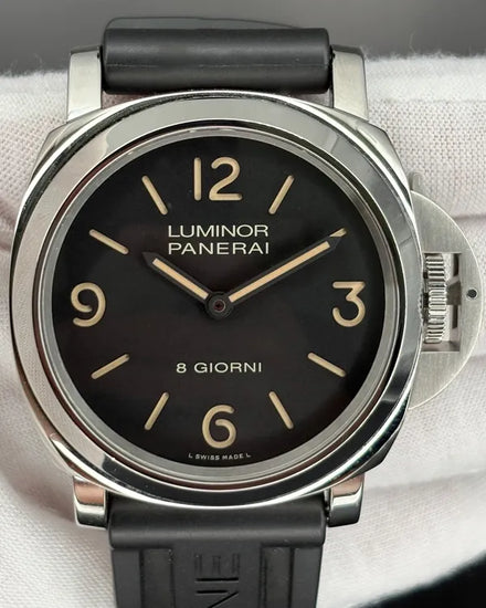2022 Panerai Luminor 8 Giorni 44MM Black Dial Rubber Strap (PAM00914)