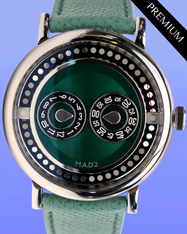 MB&F MAD Edition 2 42MM Green Dial Leather Strap (M.A.D 2)