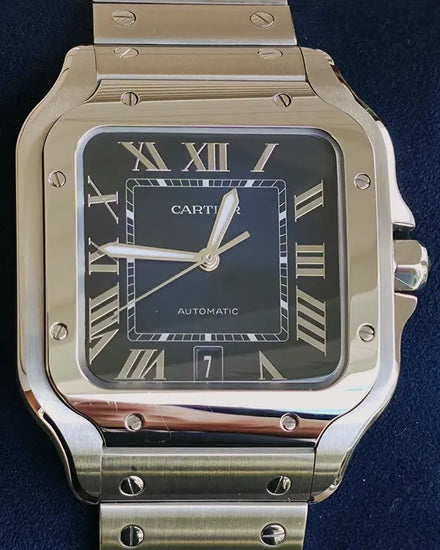 2024 Cartier Santos De Cartier 40MM Blue Dial Steel Bracelet (WSSA0071)