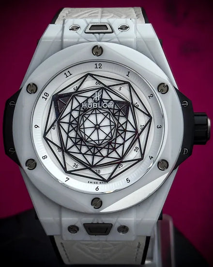 2020 Hublot Big Bang Unico Sang Bleu L.E. 45MM White Dial Leather Strap (415.HX.2027.VR.MXM19)
