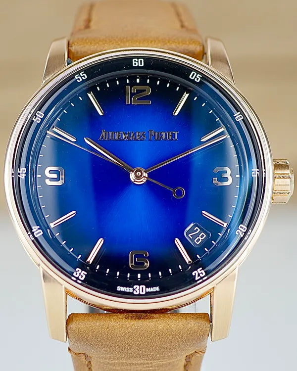 Audemars Piguet Code 11.59 41MM Blue Dial Leather Strap (15210OR.OO.A002KB.03)