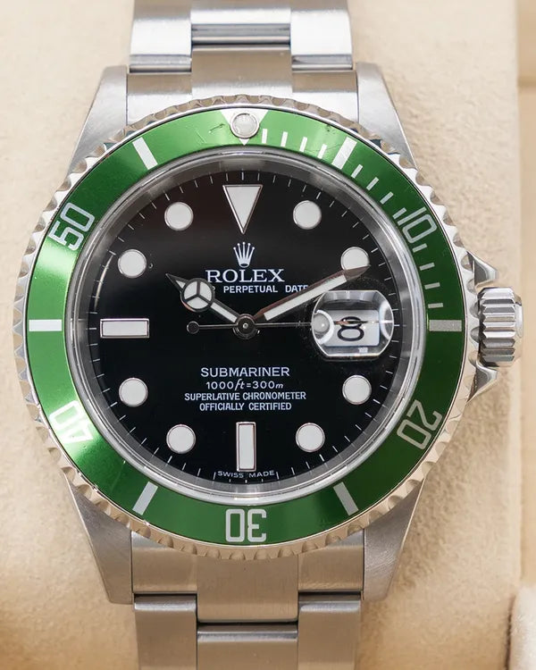 Rolex Submariner Date "Kermit" 40MM Black Dial Oyster Bracelet (16610V)