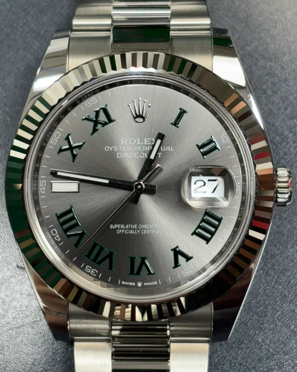 2025 Rolex Datejust "Wimbledon" 41MM Slate Dial Oyster Bracelet (126334)