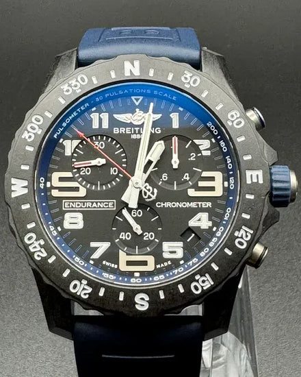 Breitling Endurance Pro 44MM Quartz Black Dial Rubber Strap (X82310D51B1S1)