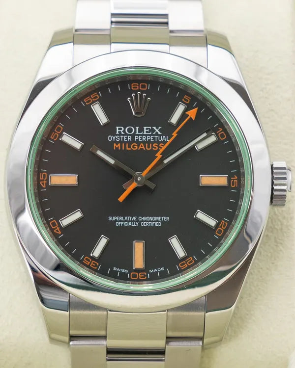 2011 Rolex Milgauss 40MM Black Dial Oyster Bracelet (116400V)
