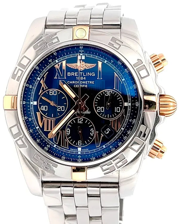 2015 Breitling Chronomat 44MM Black Dial Steel Bracelet (IB011012)