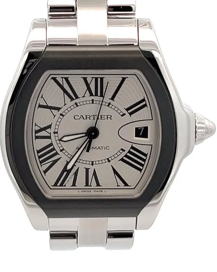 Cartier Roadster 46MM Silver Dial Steel Bracelet (3312)