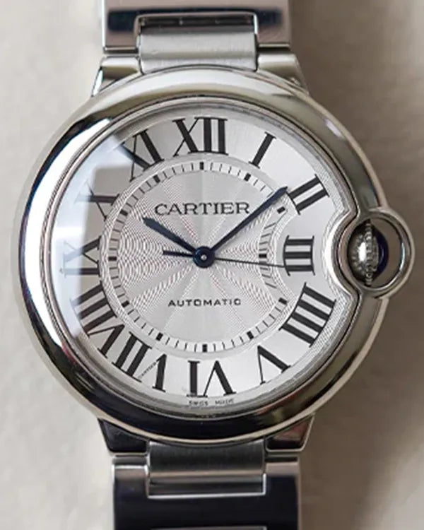 Cartier Ballon Bleu 36MM Silver Dial Steel Bracelet (W6920046)