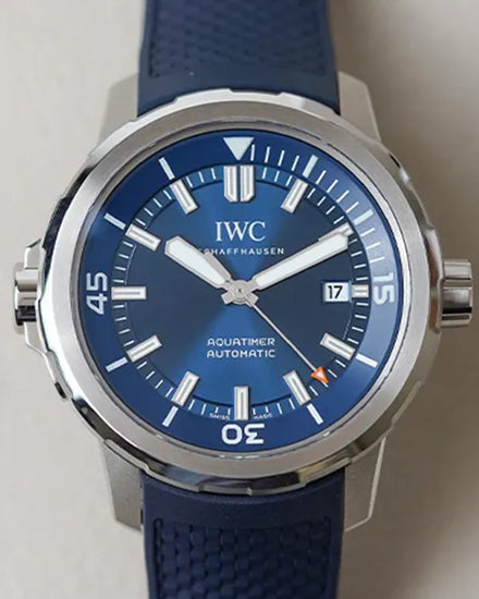 2024 IWC Schaffhausen Aquatimer Automatic 42MM Blue Dial Rubber Strap (IW328801)