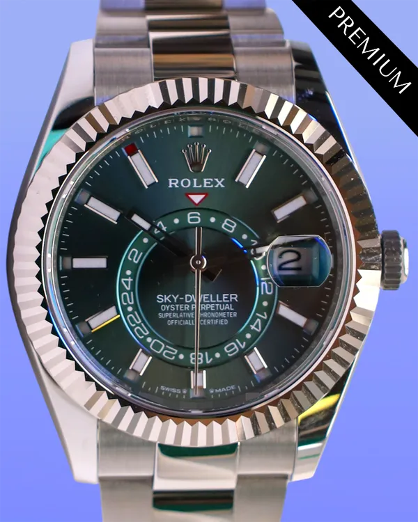 2025 Rolex Sky-Dweller 42MM Green Dial Oyster Bracelet (336934)