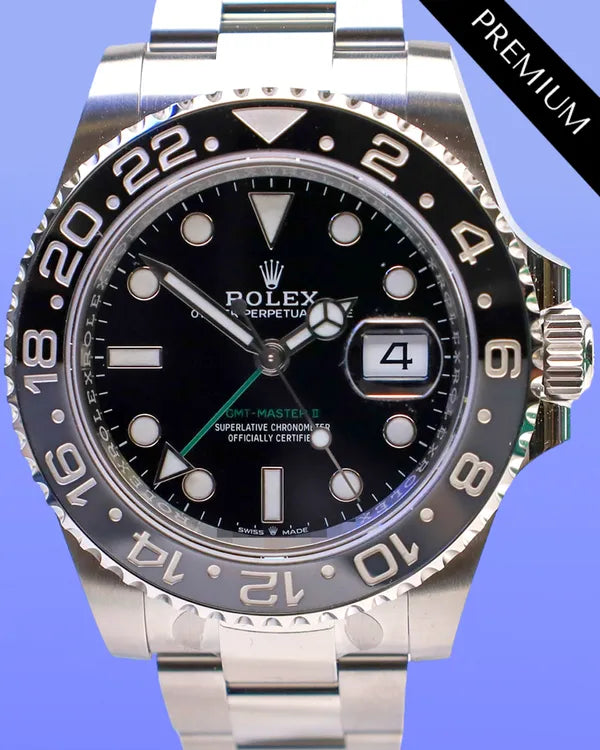 2025 Rolex GMT-Master II "Bruce Wayne" 40MM Black Dial Oyster Bracelet (126710GRNR)