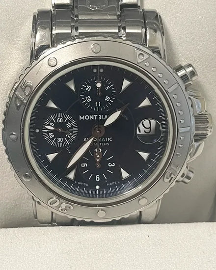 Montblanc Sport Meisterstück 41MM Black Dial Steel Bracelet (7034)