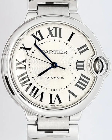 Cartier Ballon Bleu 36MM Silver Dial Steel Bracelet (W6920046)