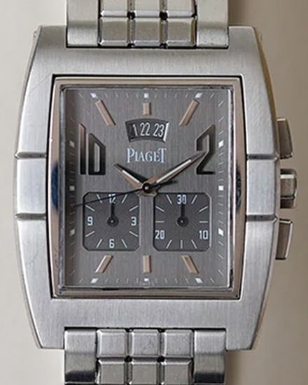 Piaget Upstream Chronograph 33MM Quartz Grey Dial Steel Bracelet (27150/G0A26007)