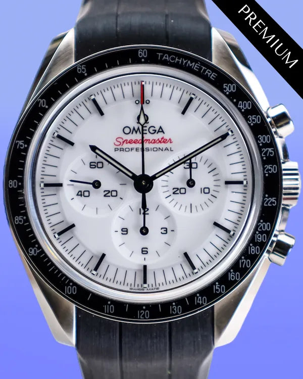 Omega Speedmaster Professional Moonwatch 42MM White Dial Rubber Strap (310.32.42.50.04.001)