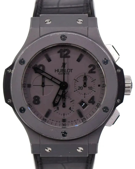Hublot Big Bang Chronograph 44MM Grey Dial Leather Strap (301.AI.460.RX)