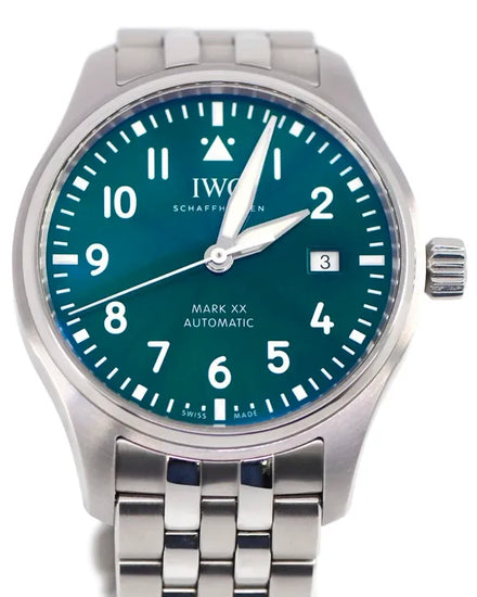 2024 IWC Schaffhausen Pilot Mark XX 40MM Green Dial Steel Bracelet (IW328206)