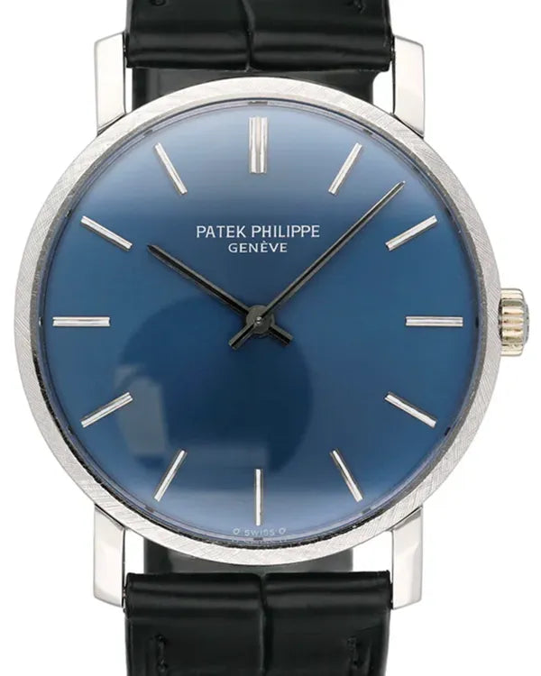Patek Philippe Calatrava 33MM Blue Dial Leather Strap (3468G)