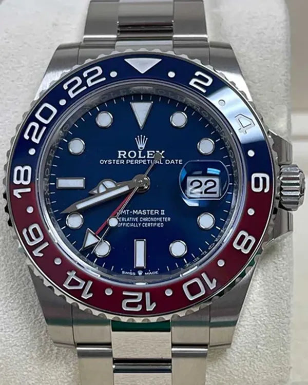 2023 Rolex GMT-Master II "Pepsi" 40MM Blue Dial White Gold Oyster Bracelet (126719BLRO)