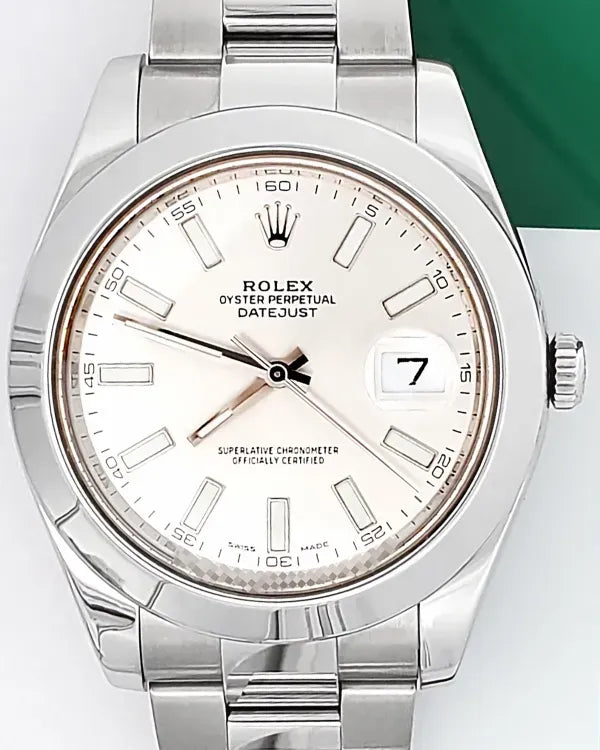 2015 Rolex Datejust II 41MM Silver Dial Oyster Bracelet (116300)