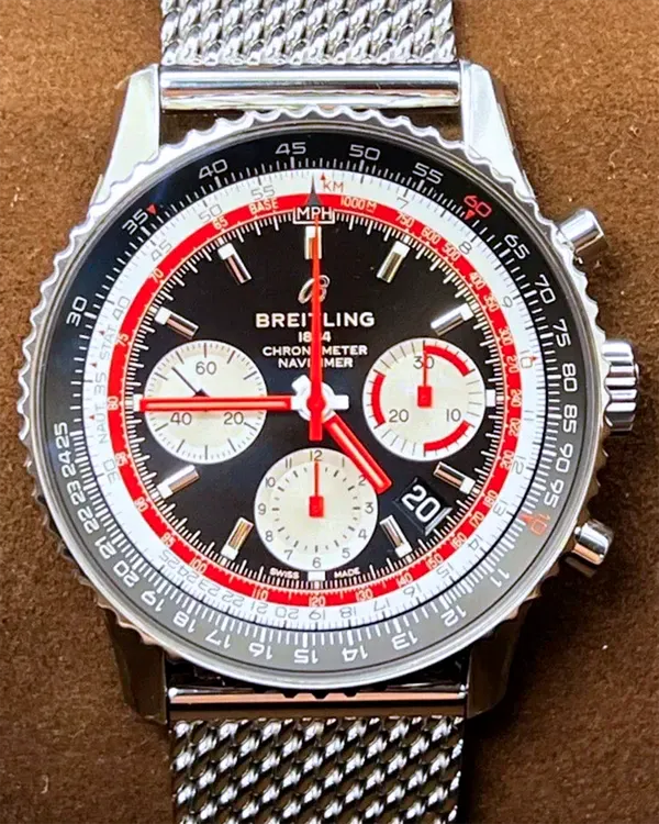 2019 Breitling Navitimer 1 B01 Chronograph 43MM Black Dial Steel Bracelet (AB01211B1B1A1)