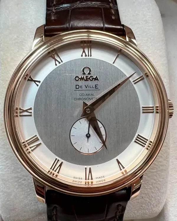 Omega De Ville Prestige 39mm Silver Dial Leather Strap (4614.30.02)