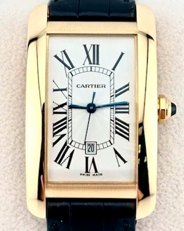 Cartier Tank Américaine Large 45MM White Dial Leather Strap (2329)