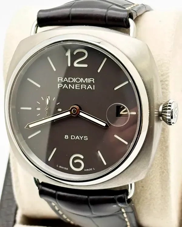 Panerai Radiomir 8 Days 45MM Brown Dial Leather Strap (PAM00346)