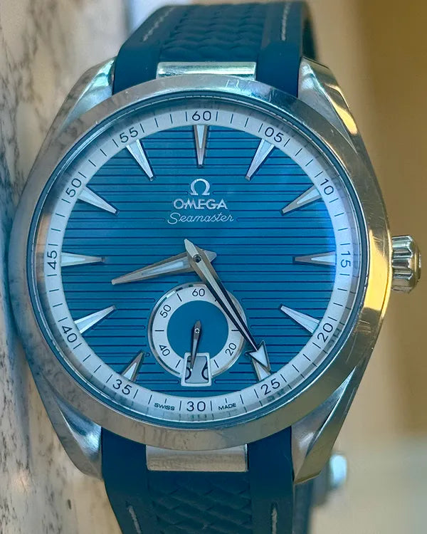 2022 Omega Seamaster Aqua Terra 150M 41MM Blue Dial Rubber Strap (220.12.41.21.03.005)