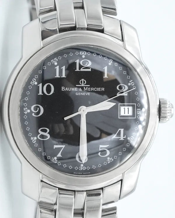 Baume & Mercier Baume 37MM Quartz Black Dial Steel Bracelet (MV045214)