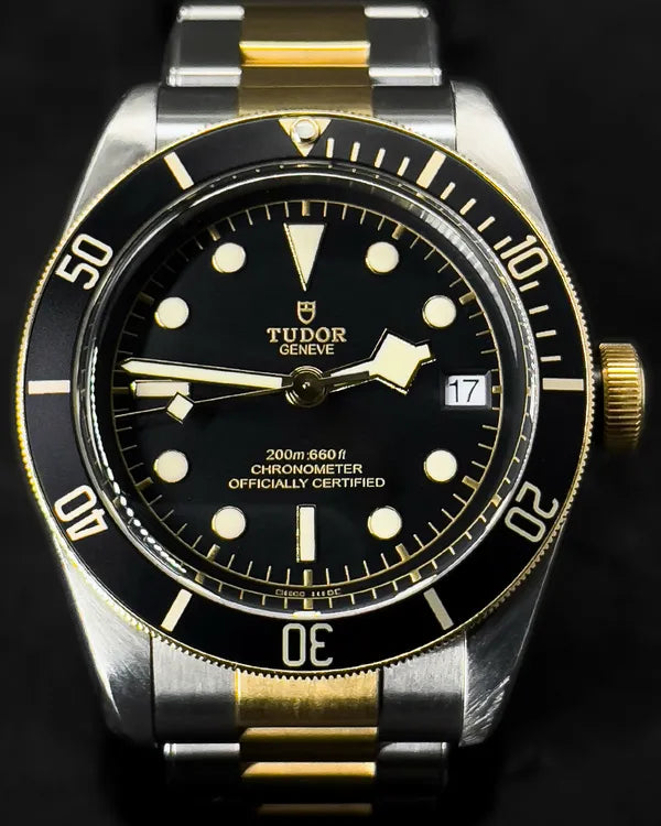 Tudor Black Bay Heritage S&G 41MM Black Dial Two-Tone Bracelet (79733N)