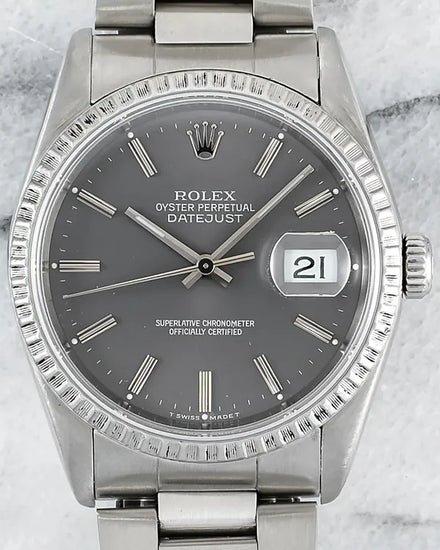 Rolex Datejust 36MM Grey Dial Oyster Bracelet (16220)